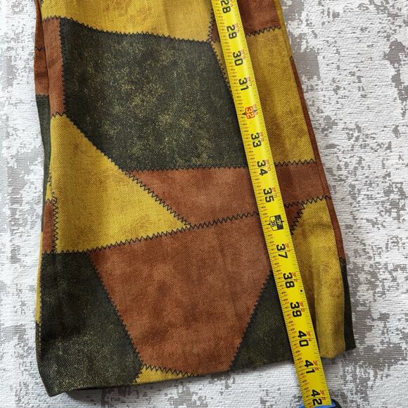 VTG Patchwork Plaid Wide Leg Bell Bottom Pants Groovy Hippy Retro *READ* - Picture 11 of 16